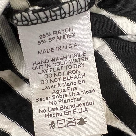 Vola La Fe Boutique Black & White Stripe Dress - Picture 5 of 5